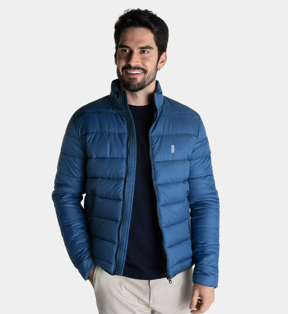 Doudoune droite zippée